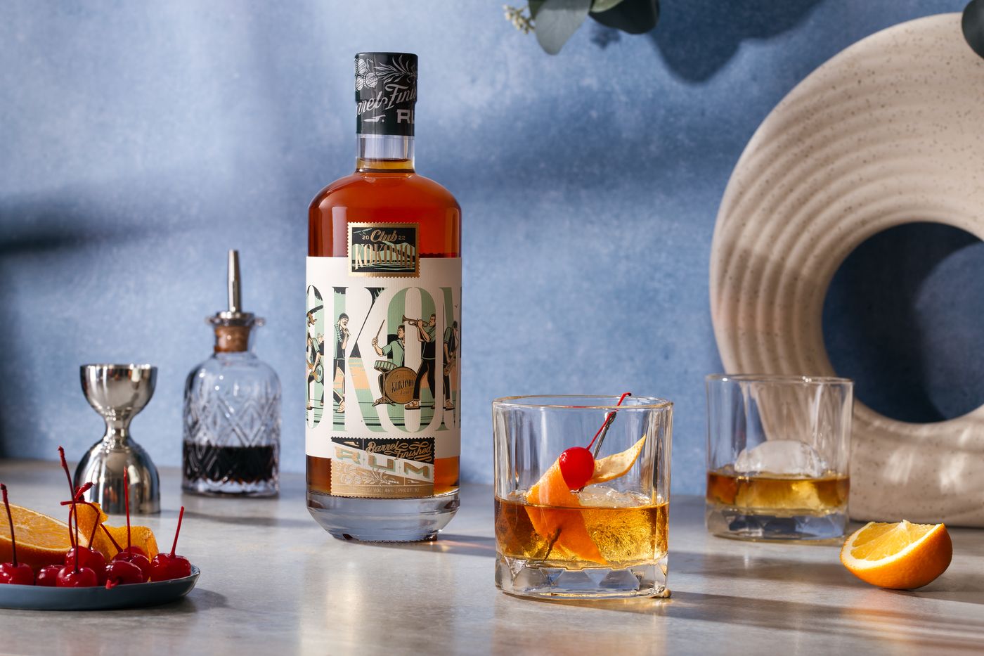 Barrel Finished Rum · Bourbon-Barrel Aged Craft Rum · Club Kokomo