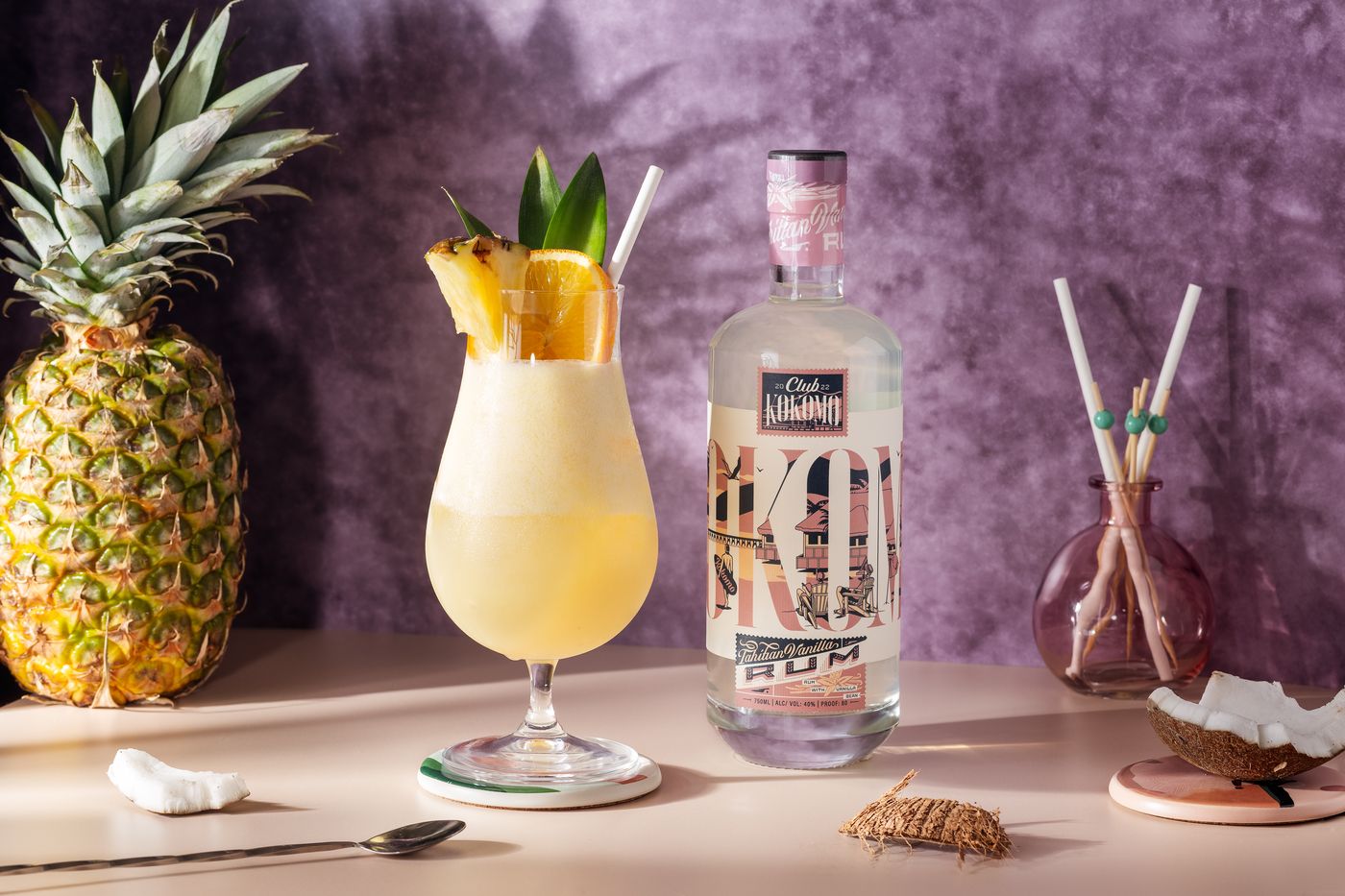 Tahitian Vanilla Rum · Real Vanilla, No Added Sugar · Club Kokomo